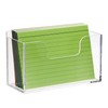 BTSKY 1 Pack Acrylic Index Card Holder Display Stand -