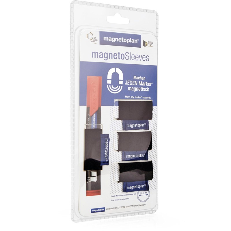 magnetoplan magnetoSleeves Magnetic Holder for Whiteboard Markers with Diameter 1.5