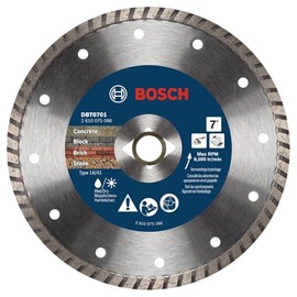 BOSCH DBT0701-7 Turbo Rim Diamond Blade - Ideal for Applications in Stone, Concrete, and Brick