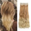 Ombre Blonde Clip in Hair Extensions Natural Blonde to Bleach