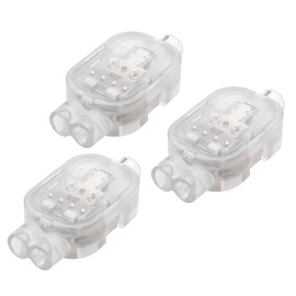 YAODHAOD Connection Terminals Waterproof Quick Connector 3 Pieces IP68 0.5 to 4 mm² 250V 32A Through Connector 2-Conductor - 4-Conductor (1 P - 2 P)