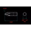 vessel 2 pcs Genuine Vessel JIS #2 Screwdriver Bit for