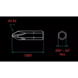 vessel 2 pcs Genuine Vessel JIS #2 Screwdriver Bit for Japanese Motorcycle Screws NEW