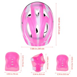 CLISPEED Kids Helmet Adjustable with Sports Gear Set Knee Elbow Pads Wrist Guards Toddler Helmet for 3-8 Years Old Boys Girls Cycling Skateboard Roller Skating Scooter
