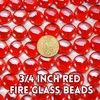 GasSaf Red Fire Glass Beads for Outdoor Fire Pit, Fireplace,