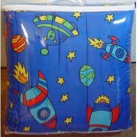 Morgan Kids Spacey Space Rocket Star Planets Etc Twin Microfiber Reversible Comforter