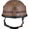 Yesmotor Motorcycle Half Helmet Retro German Handmade Leather Half Face