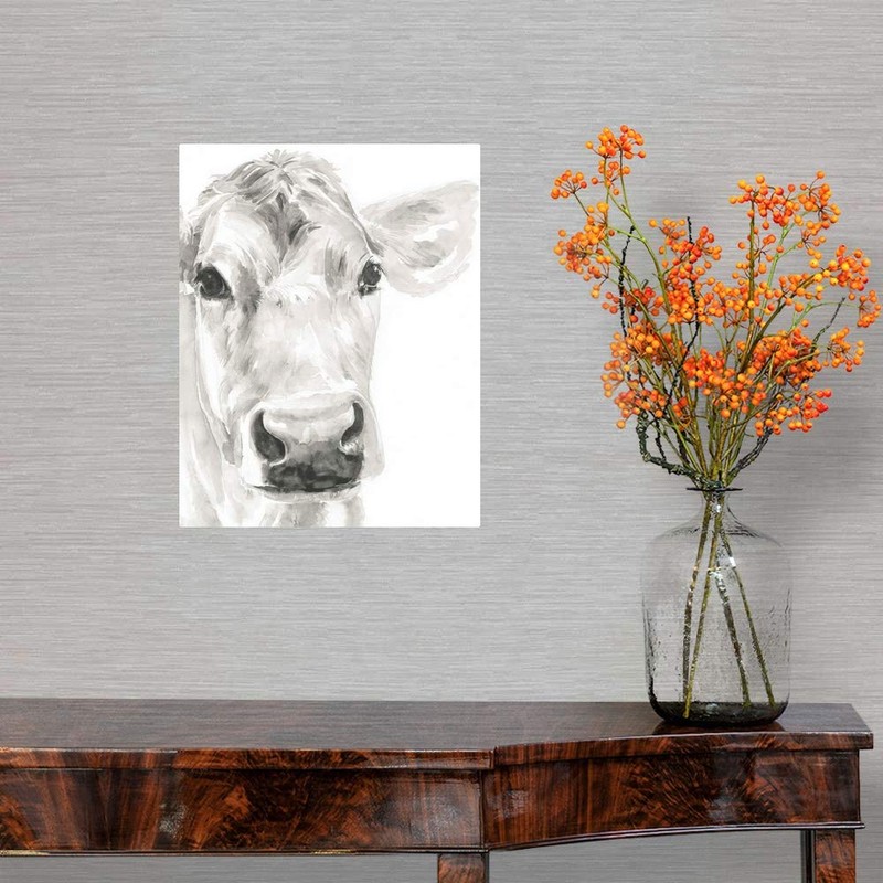 CANVAS ON DEMAND Farm Faces I Wall Decal, Cow Artwork