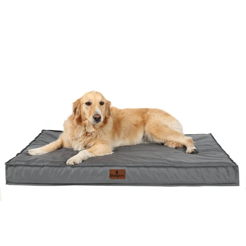 SheSpire Gray Orthopedic Memory Foam Dog Bed Soft Pet Mattress