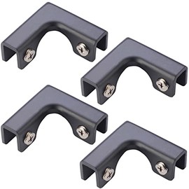 jinyatu 4Pcs Glass Clamp Square Glass Frame 90 Degree Corner L Shape Glass Connector Clip Holder for Rimless Aquarium Shower Door Cube Glass Panel Fixing (Max Clamp 7mm Thick)