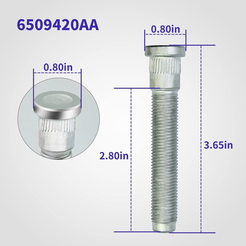 Vanshly 2 Pcs,6509420AA Rear Wheel Lug Stud for 2013-2022 Dodge