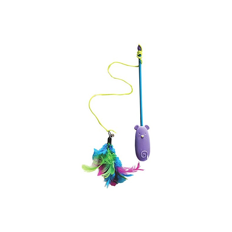 SPOT Dolphin Laser Wand - 2-in-1 Feather Teaser and Laser