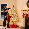6FT Flocked Artificial Christmas Tree with 250 Warm White LEDs