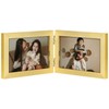 decorUhome Double 6x4 Picture Frame Horizontal, Engineered Wood Bifold Photo
