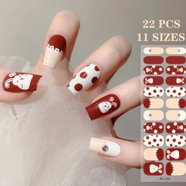 Amiuler Gel Nail Strips Nail Art Strips Set No Uv Light Needed Almond Oval Acrylic Nail Designs