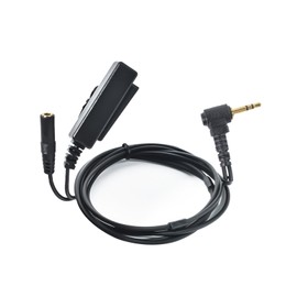 HYSHIKRA Universal 2-Way Radio Audio Adapter Cable 3.5 Female to Single Pin with PTT 3.5 mm Jack Headset Compatible with Motorola Talkabout T100 T200 T260 T280 T400 T460 T480 (G-Shape)