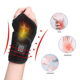 XGOPTS Handbandage Links USB Handgelenkschiene Rechts Bandage Handgelenk Beheizt Handgelenkstütze mit 3 Heizstufen Verstellbar Handgelenkbandage Handgelenkwärmer für Sehnenscheidenentzündung Arthritis