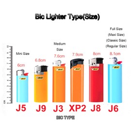 Lucklybestseller Metal Leather Lighter Case Cover Holder for BIC Full Size Lighter Type J6
