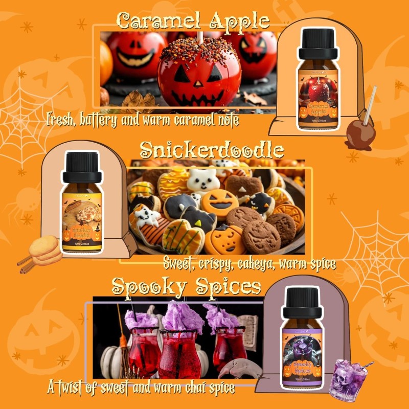 Mats Technology Halloween Fragrance Oils Set, ARVIDSSON Fall Essential Oils