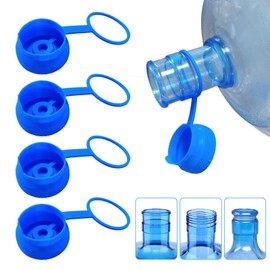 3 & 5 Gallon Water Jug Cap Reusable, Food Grade Silicone Replacement Gallon Caps for 55mm Standard/Screw/Crown Tops Water Bottle and Water Dispensers, Non-Spill Lids for Anti-Splash, Leak Free (3PCS)