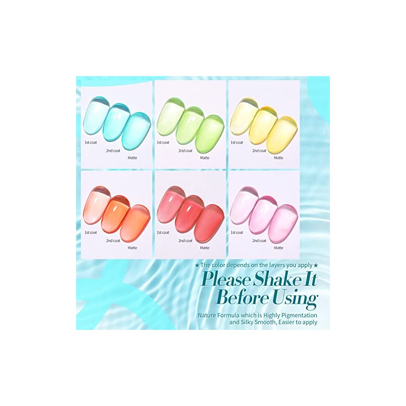 Born Pretty UV Nagellack Jelly Pastell - Gel Nagellack Fr√ºhling