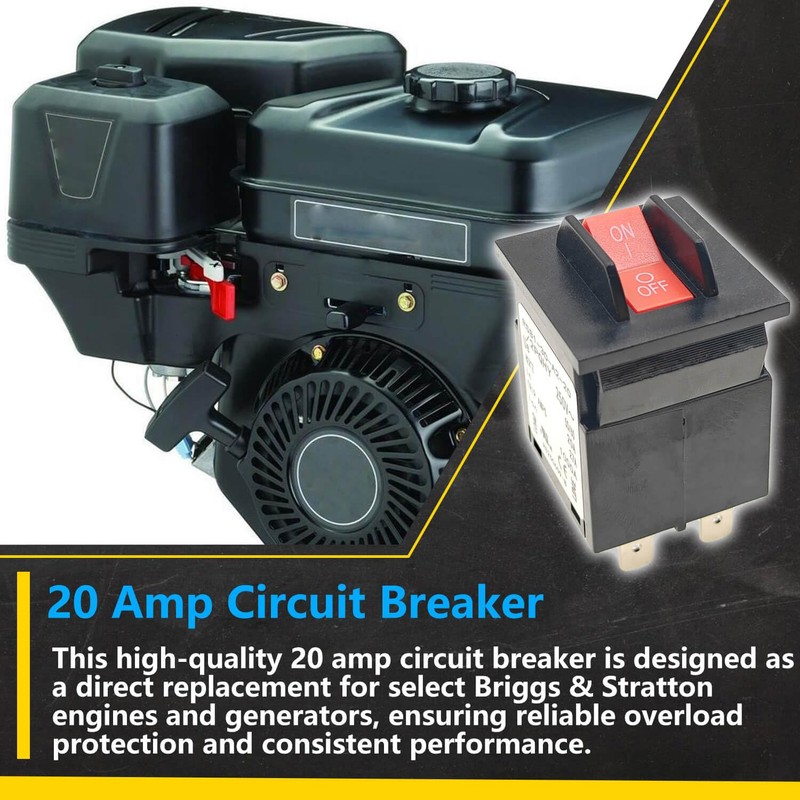 20 Amp Circuit Breaker – Compatible with Briggs & Stratton
