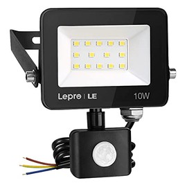Lepro Lepro Security Lights Outdoor Motion Sensor, Security Light, 10W 850 Lumen, Waterproof, Ultra Thin Flood Light, PIR Lights Outdoor, Perfect for Garden, Forecourt, Backyard, Garages and More
