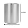 Stainless Steel Pencil Cup Holder Desk Organizer Flower Vases Pen