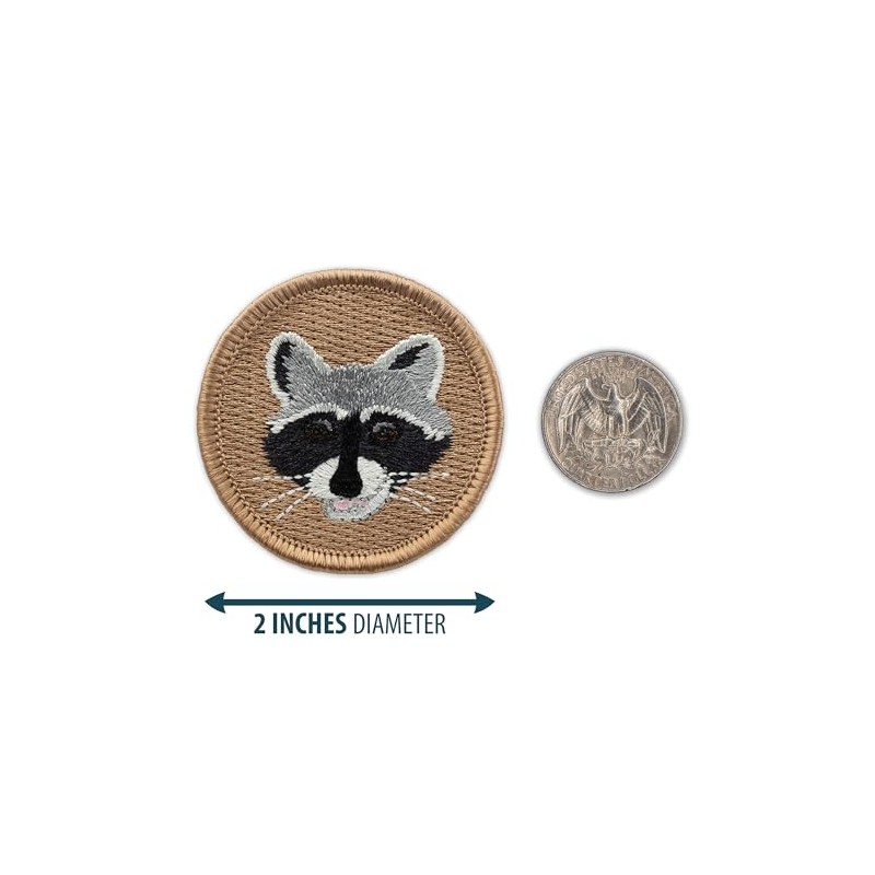 Raccoon Patrol Patch - 2" Diameter Round Embroidered Patch (Sew-on)