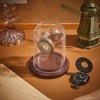 Beeveer 2 Pcs Pocket Watch Glass Display with Hooks Dome