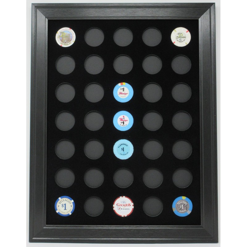 Tiny Treasures 35 Casino Poker Chips (not Included) Wall Display