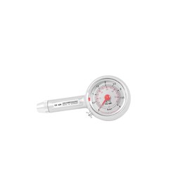 Flaig Tyre Pressure Gauge 0-4 Bar Quality Made in Germany - Precise Air Pressure Gauge with Straight Connection, ± 1% Measuring Accuracy, for Motorcycle, Car, Motorhome, MTB & More