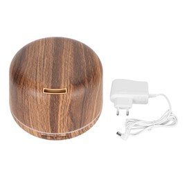Aroma Diffuser Multifunctional Silent Deep Wood Grain Small Essential Oil Diffuser with Colorful Night Light for Home Bedroom Office 300ml 100‑240V EU Plug