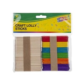 Natural Wooden Lolly Sticks - 8cm (Pack of 100) - Versatile & Eco-Friendly Crafting Essential - Perfect for DIY Crafts, Popsicles & More