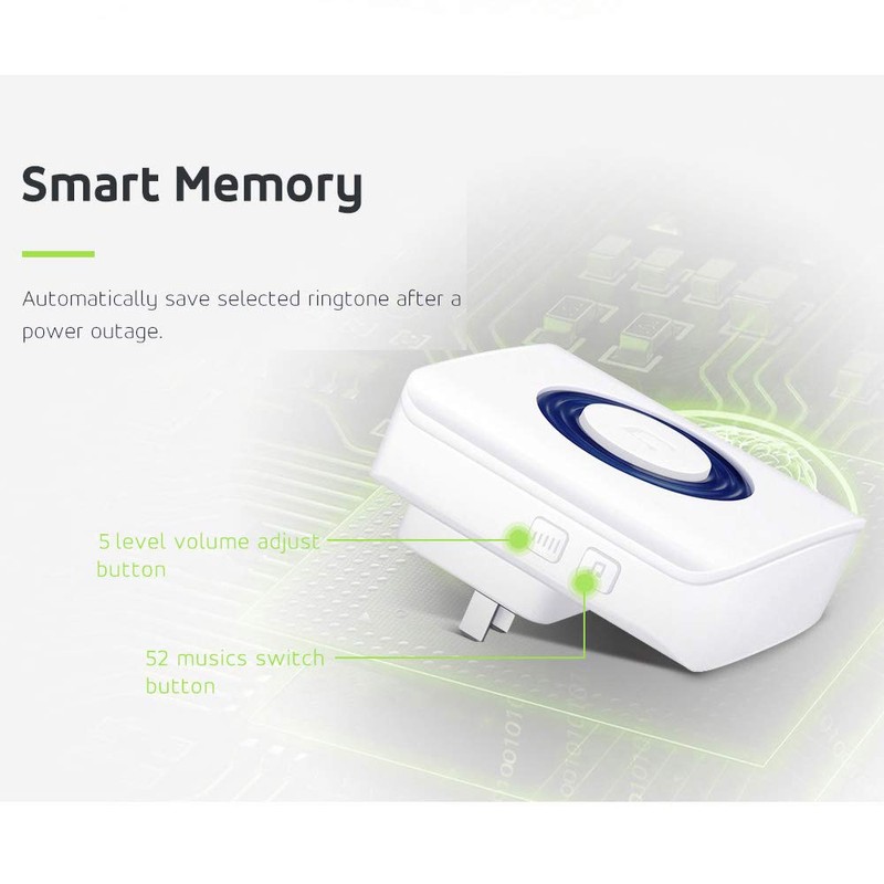 Caregiver Pager Motion Sensor Alert Room Bed Alarm and Fall