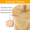 TAIANJI 4Psc Wooden Furniture Leg 12 cm Wooden Table Leg