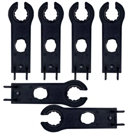 Set of 6 MC4 Connectors - Dedicated Tool for Cable Connection - Convenient MC4 Assembly Tool for Securely Tightening Spanner Wrench Caps to Remove Male and Female MC4