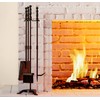 Fire Beauty Fireplace Tools Set 4 Pieces Black Wrought Iron