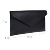 Girly Handbags Womens Italian Genuine Leather Envelope Clutch Bag (Black)