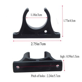 FYHJTRT 6PCS Kayak Paddle Rubber Clips, Heavy-Duty Black Rubber Paddle Grips for Canoe, Kayak, and Boat Accessories, Secure and Durable Paddle Holders