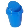 Desktop Mini Trash Can Rubbish Bin with Swing Lid (BLUE)