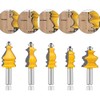 LEATBUY 1/2 Inch Shank Architectural Molding Router Bit Set 5