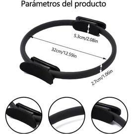 WADY Anillo de Pilates con Almohadillas, Aro Mágico Pilates para Tonificar Piernas y Brazos, Entrenador de Fitness para Hombres y Mujeres