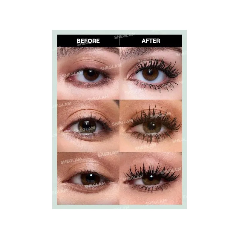 SHEGLAM 2 인 1 블랙 볼륨 및 길이 방수 마스카라