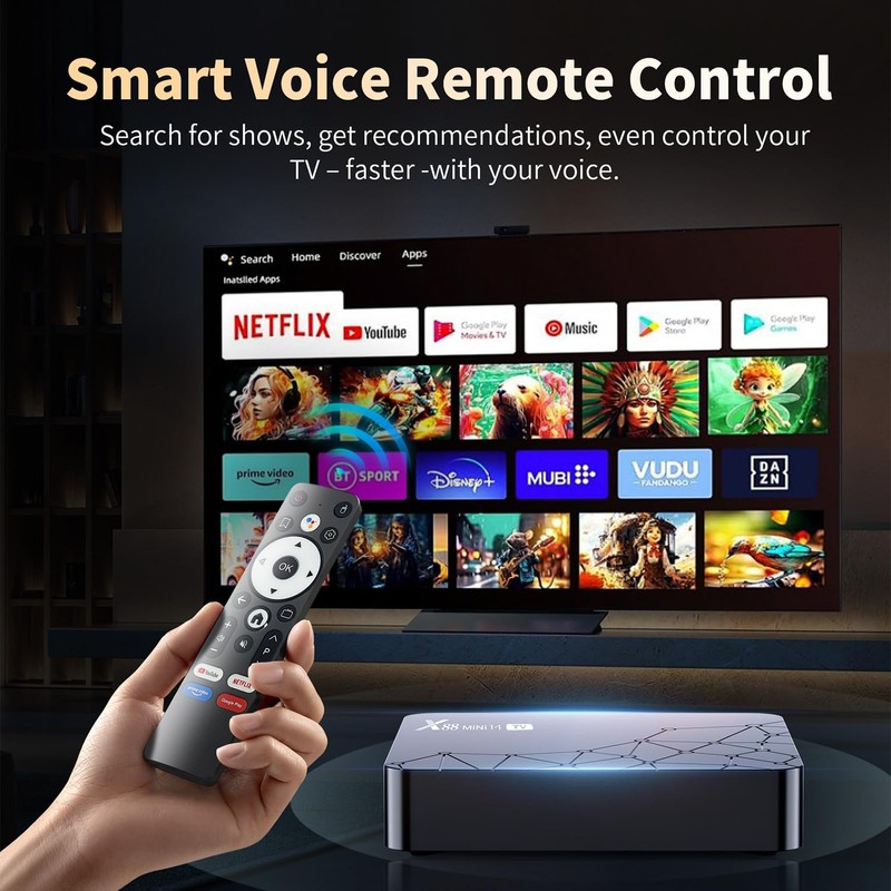 Android TV Box 14.0,Android Box 4K HDR10 2GB RAM 16GB