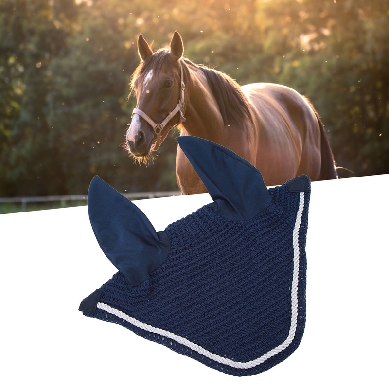Horse Ear Bonnet Elastic Horse Ear Net Hand Crochet Horse