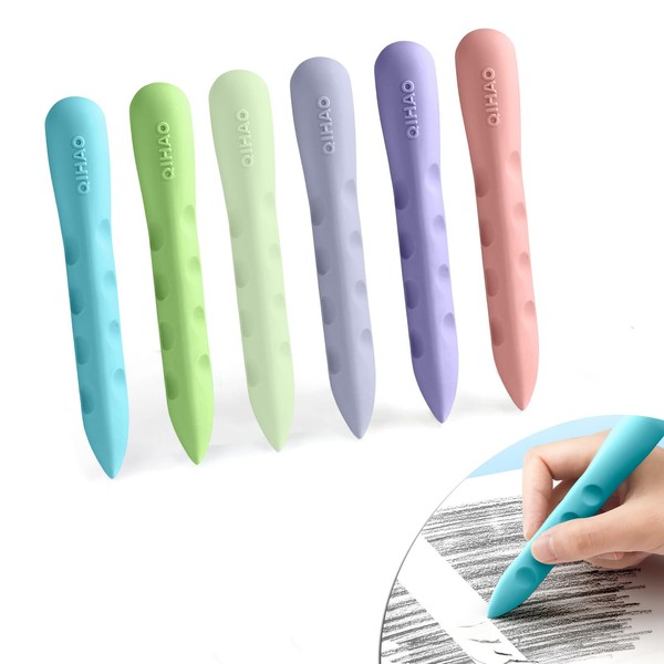 RZMZBY Children's Eraser, Pack of 6 Large Erasers, Soft 2B