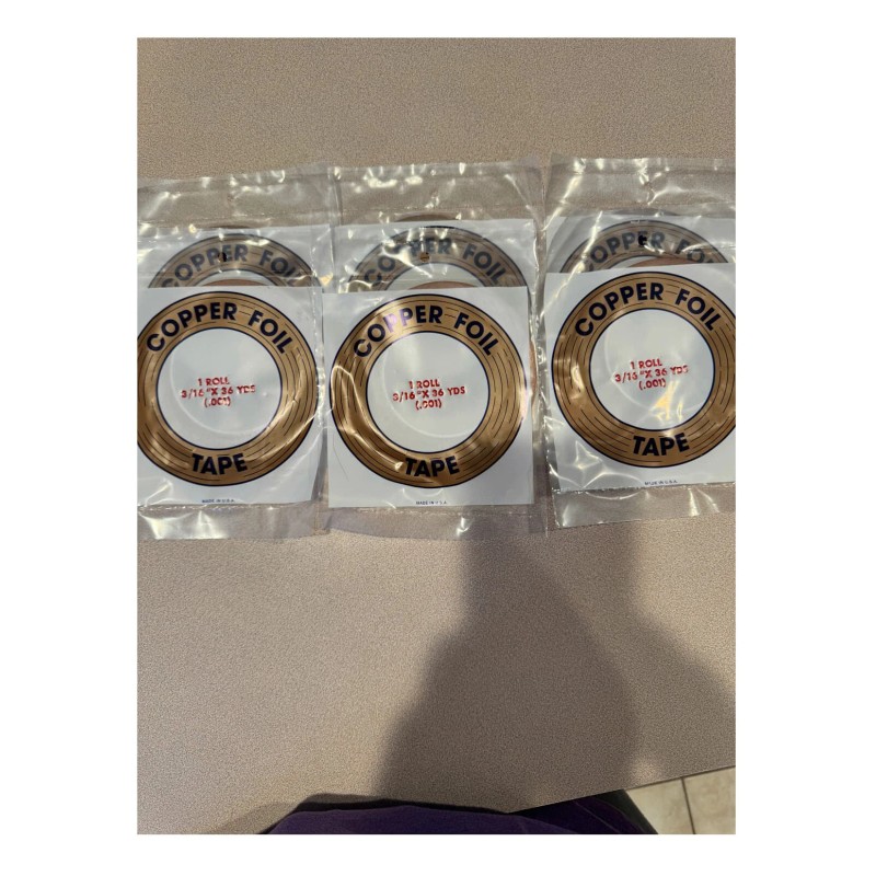 Edco 6 Rolls EDCO 3/16" 1.0 mil Copper Tape for