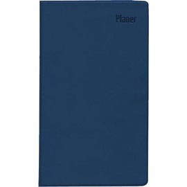 Zettler - Pocket Planner 2025 Blue, 9.5 x 16 cm, Pocket Calendar with 112 Pages in Plastic Sleeve, 1 Week on 2 Pages, Separate Address Book, 8 Week to Overview, Moon Phases and German Calendar
