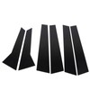 6Pcs B Pillar Posts Trim Glossy Black Exterior Window Decal